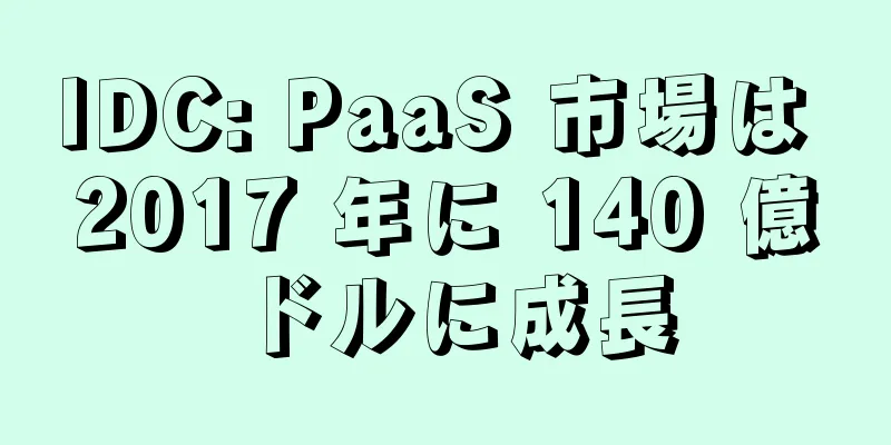 IDC: PaaS 市場は 2017 年に 140 億ドルに成長