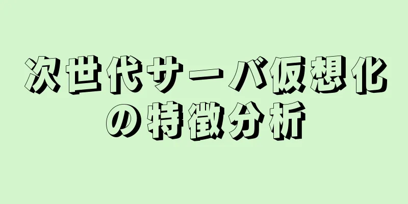 次世代サーバ仮想化の特徴分析