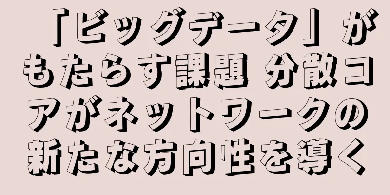 「ビッグデータ」がもたらす課題 分散コアがネットワークの新たな方向性を導く