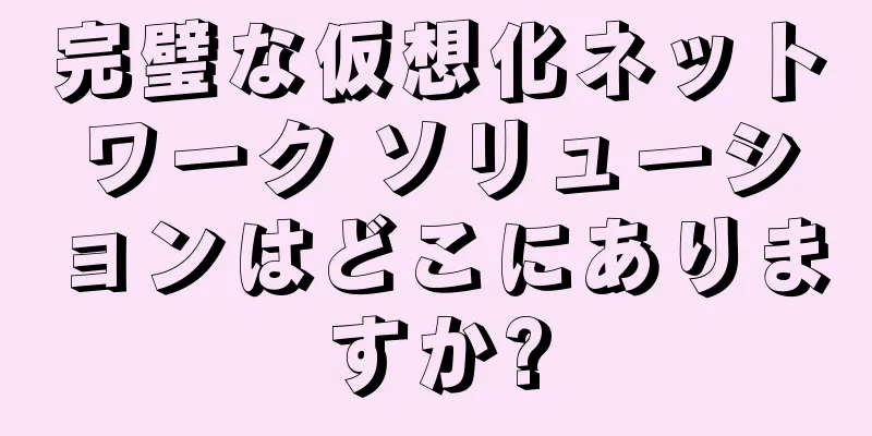 完璧な仮想化ネットワーク ソリューションはどこにありますか?