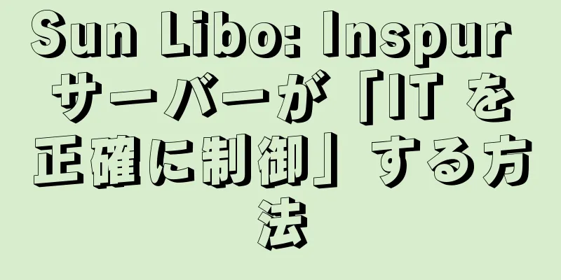 Sun Libo: Inspur サーバーが「IT を正確に制御」する方法