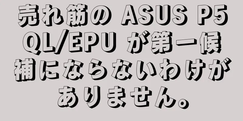 売れ筋の ASUS P5QL/EPU が第一候補にならないわけがありません。