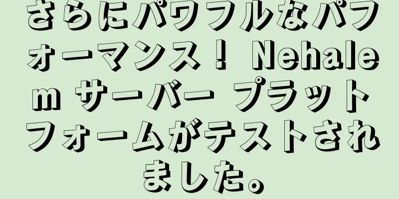 さらにパワフルなパフォーマンス！ Nehalem サーバー プラットフォームがテストされました。