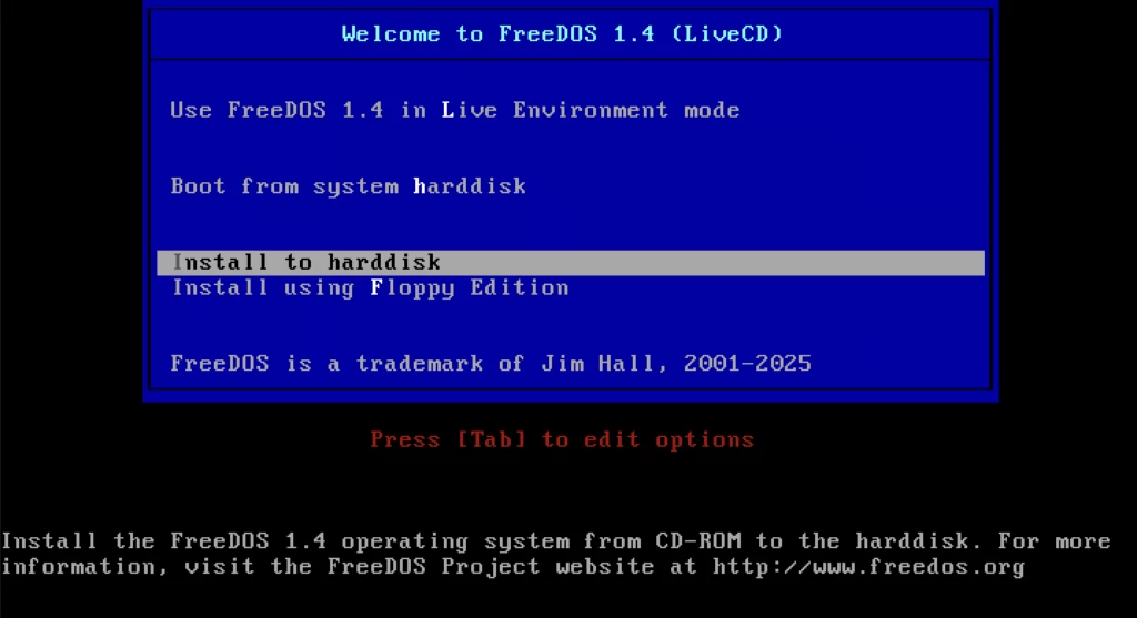 FreeDOS 1.4