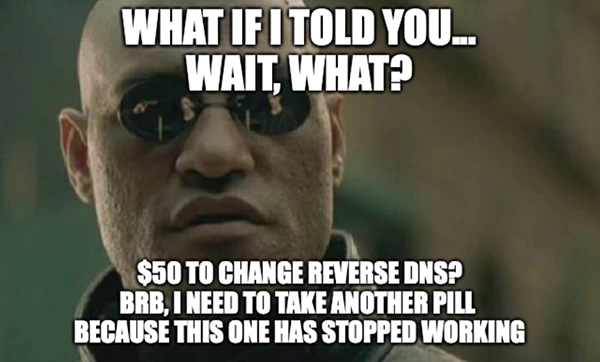 AT&T 向客户收取 50 美元以更新反向 DNS