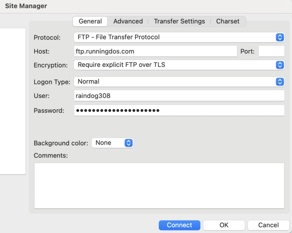 DirectAdmin FileZilla 站点管理器