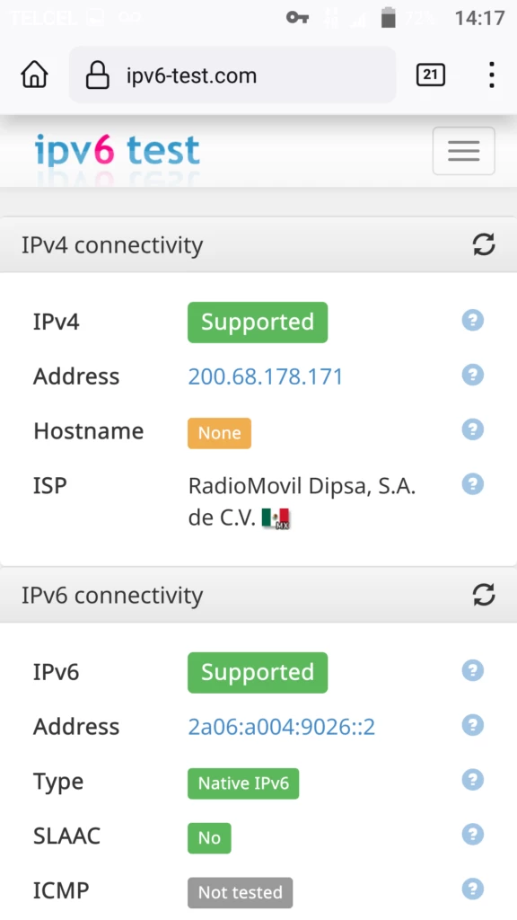 支持 IPv6