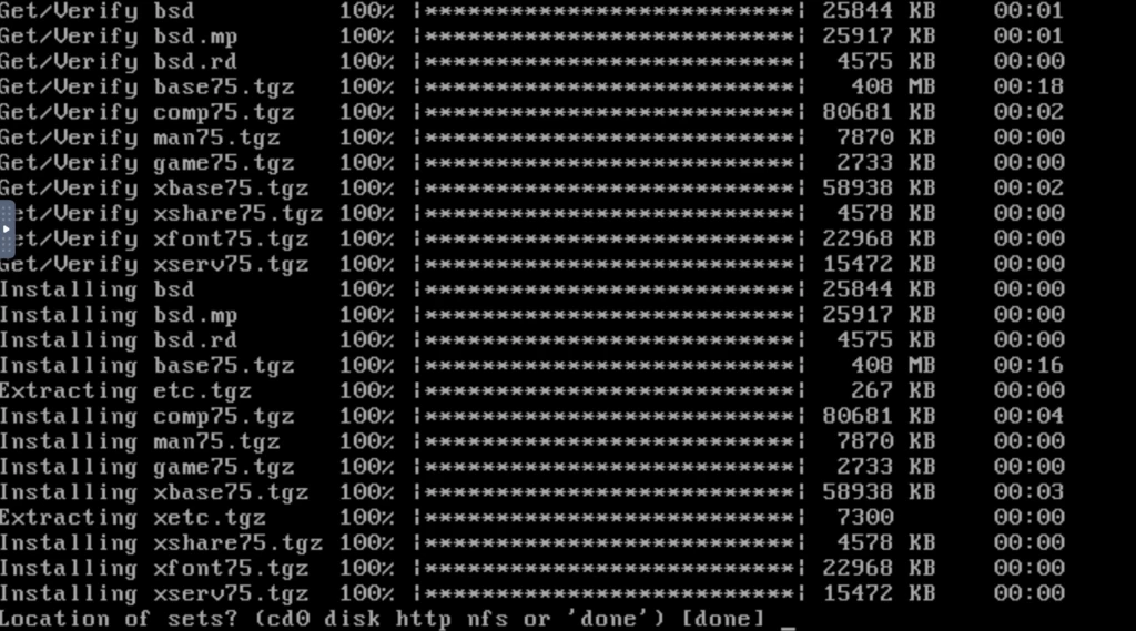 OpenBSD 设置完成