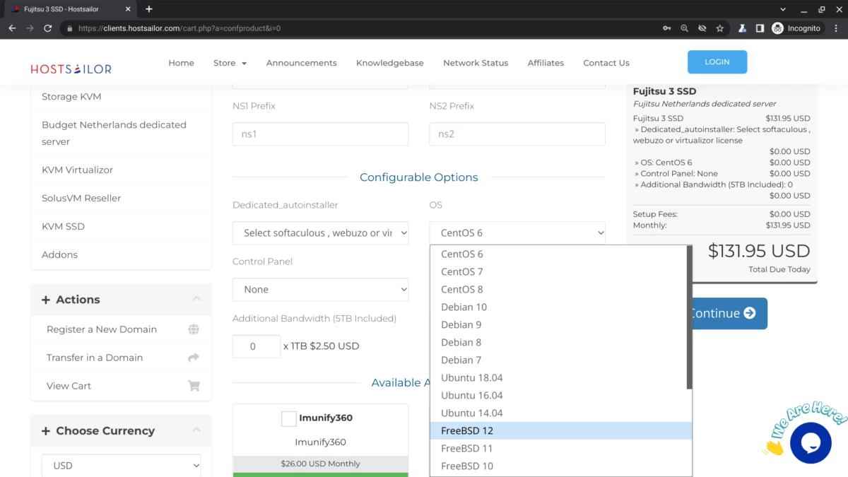 操作系统选项截图