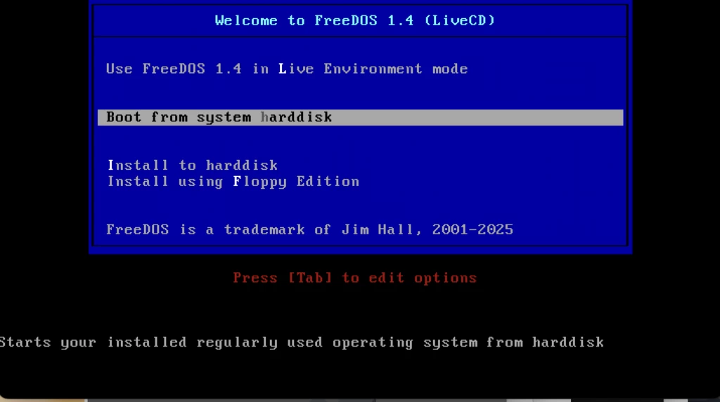 FreeDOS 1.4