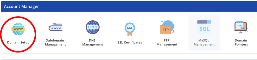 DirectAdmin 域设置