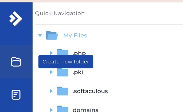 DirectAdmin 新建文件夹