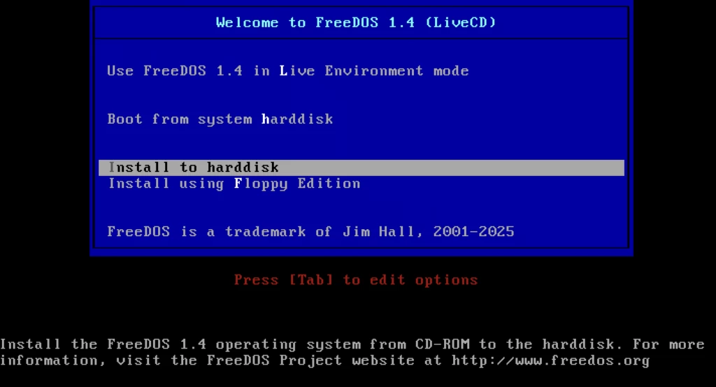 FreeDOS 1.4