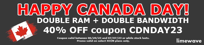 加拿大国庆日即将到来，Limewave 的超值 VPS 套餐已经上线！