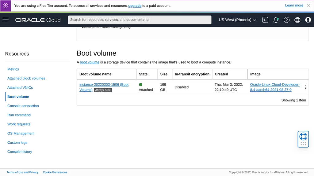 Oracle 实例启动卷
